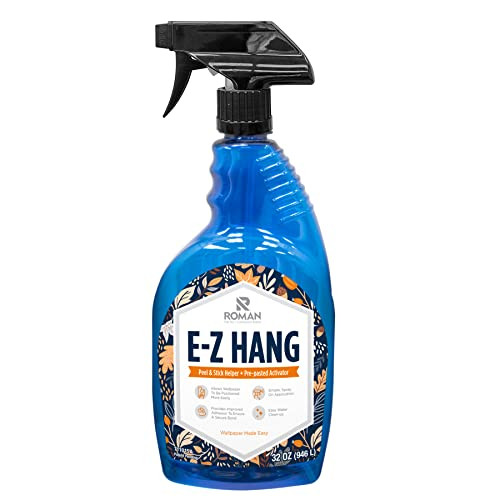 Romans E-Z Hang Peel & Stick Wallpaper Helper, Clear, Non-Staining, 32-OZ