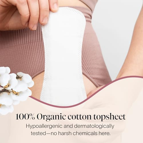 Cora 100% Organic Cotton Topsheet Period Liners (72 Regular Period Liners)