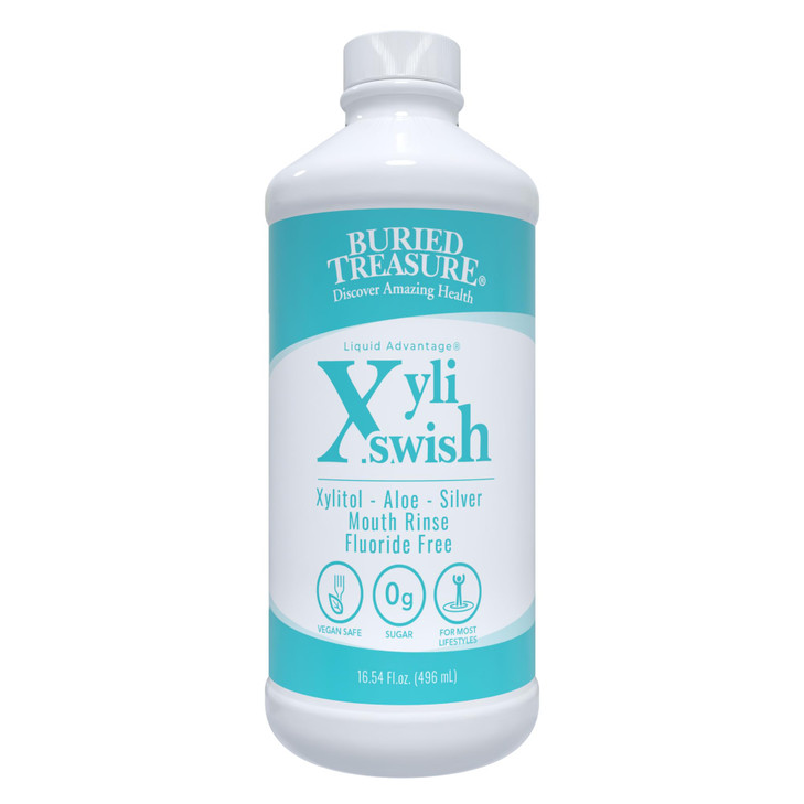 Xyli Swish - All Natural Formulated Nano Silver, Xylitol & Aloe Mouthwash - Alcohol and Fluoride Free - Oral Rinse to