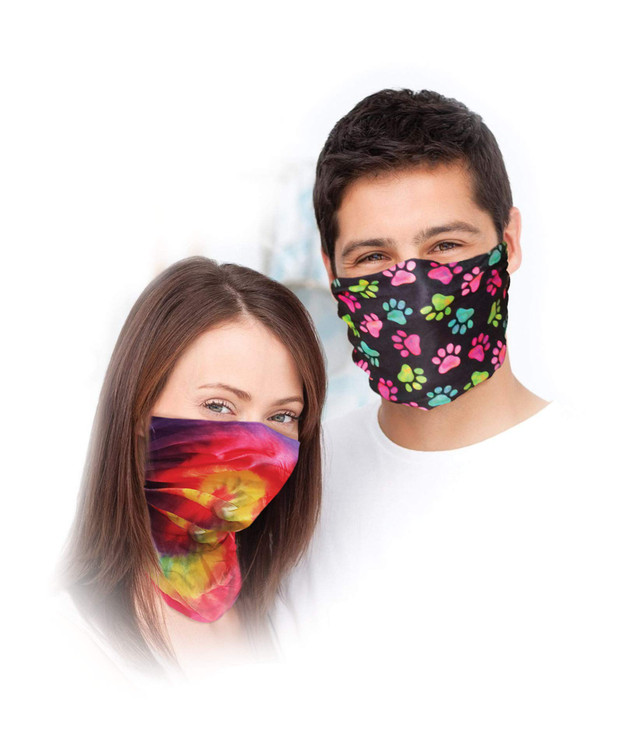 Spoontiques Color Bursts Hair Wrap - Multifunctional Bandanna, Headband, Hair Tie, Gaiter, and Scarf