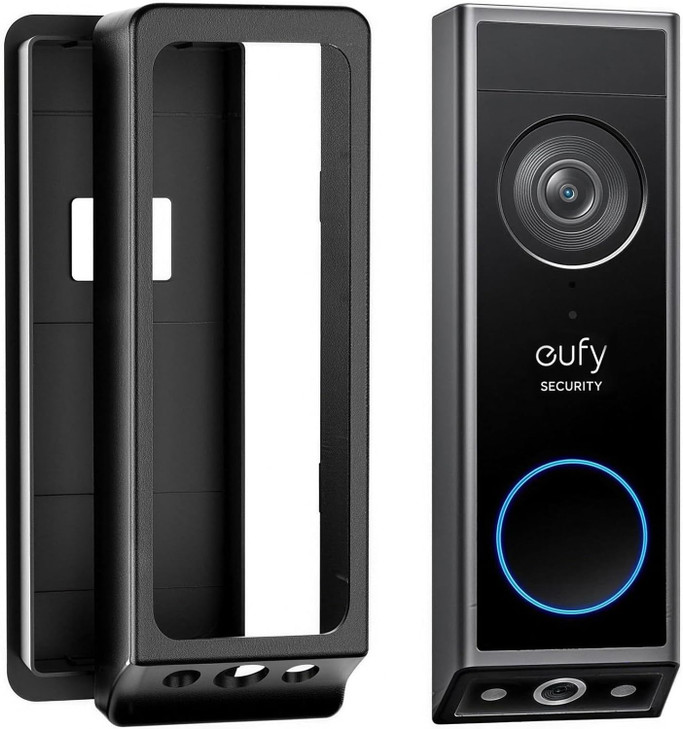 Anti-Theft Video Doorbell Mount for Eufy Doorbell E340/Wyze Duo Cam Doorbell, No-Drill Adjustable Mounting Bracket for