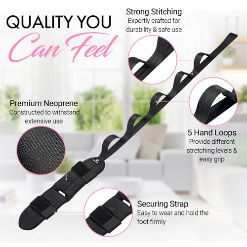 Foot and Calf Stretcher Strap for Physical Therapy and Flexibility