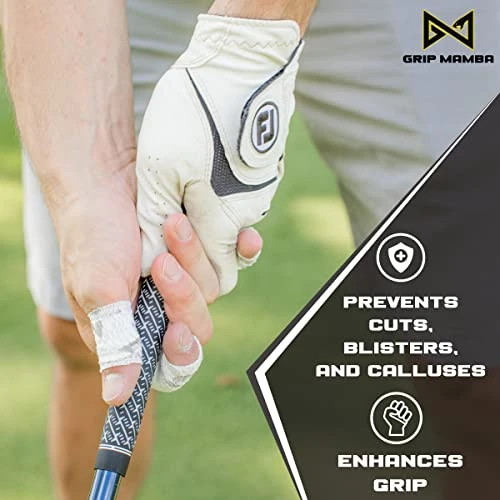 GRIP MAMBA Elastic Athletic Finger Tape, 1Wide w/Premium Adhesive, Protects Hand Thumb Fingers Enhances Grip, Sleeve