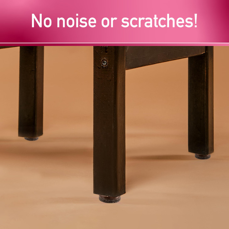 SoftTouch 4770195N Nail-On, Heavy Duty Felt Pads For Wood Furniture & Hard Surfaces Value Pack (20Piece) - Round 1 inch In & 1.5 inch In 20 Pc, Brown