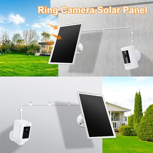 Solar Panel Charger for Ring Camera, Compatible with Ri ng Stick Up Cam Battery, Ring Spotlight Plus/Pro