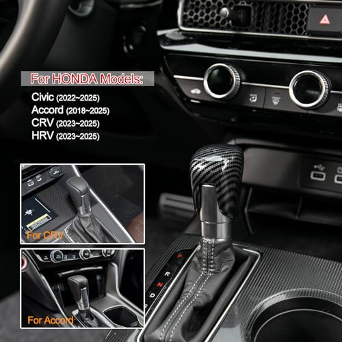 CKE for Honda Civic CRV HRV Accord Gear Shift Knob Cover-BlackCarbon