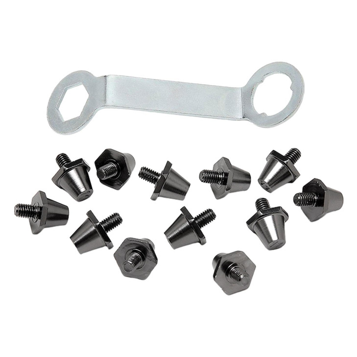 Menolana 12Pcs Soccer Cleats Studs (11mm 13mm)Wrench Tool ScrewAluminum Studs for Turf & Grass, Football Boot Studs