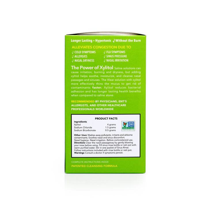 Xlear Natural Sinus Rinse Saline Packets with Xylitol, 50 Count (Pack of 1)