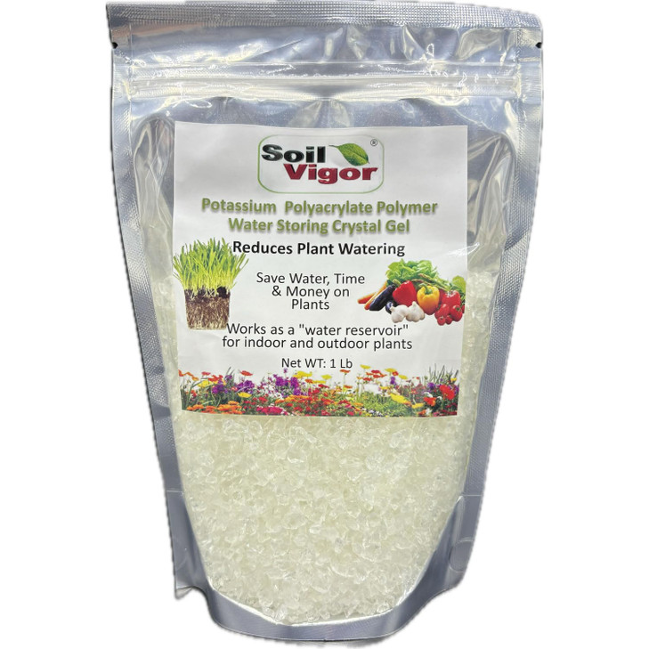 Soil Vigor 1LB Potassium Polyacrylate Super Absorbent Polymer Water Crystals - Hydro Gel Granules for Indoor & Outdoor