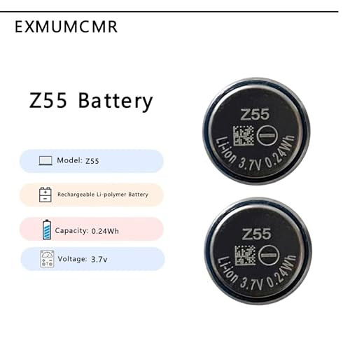 EXMUMCMR 2 Pack Z55 Battery,Compatible with Sony Headset Battery for WF-1000XM3 SP600 700 900 Jabra Rox Bando H5 E6