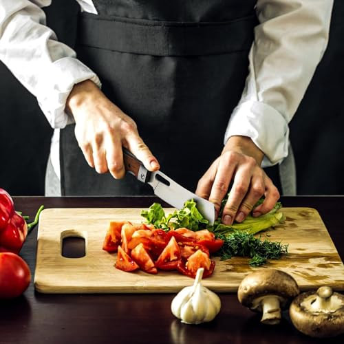 Huusk Japanese Folding Nakiri Knife - Pocket Chef Knives for BBQ