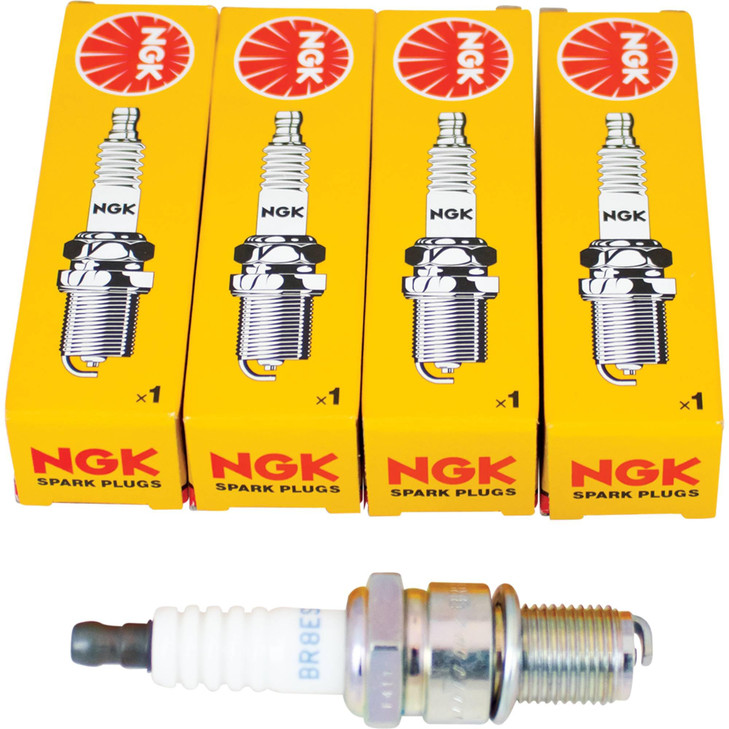 NGK 3961 Standard Spark Plug - BR8ES SOLID, 4 Pack