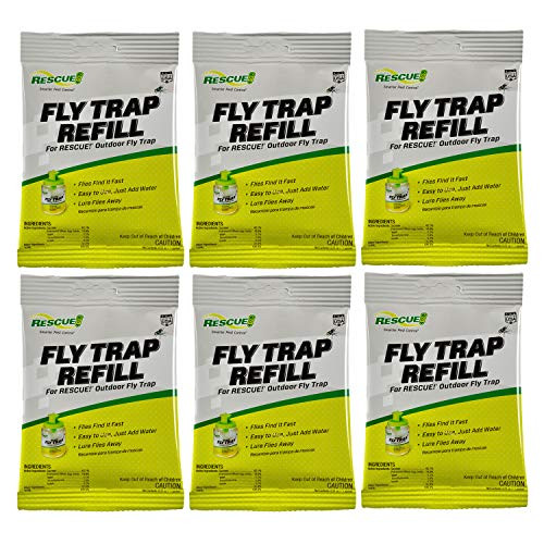 RESCUE! Reusable Fly Trap Refill  Outdoor Use - 6 Pack