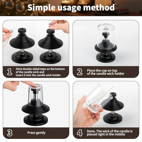 Candle Wick Centering Tool,Adjustable Wick Holder for Candle Making Keeps Wicks Straight & Centered,Wick Holder for