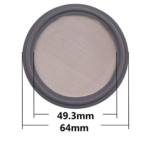 DERNORD 2" FKM Sanitary Gasket w/Stainless Screen - Tri Clamp Clover (625 Mesh)