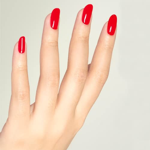 DND Gel Polish Set - 1 each of Red Gel Polish and Red Nail Polish, 430 Ferrari Red, 0.5 Fl Oz