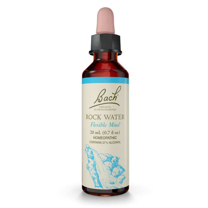 Bach Original Flower Remedies, Rock Water - Flexible Mind - Natural Homeopathic Flower Essence for Emotional Balance -