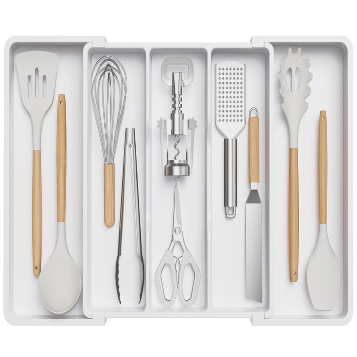 Lifewit Utensil Organizer for Kitchen Drawers, Expandable Utensil Tray