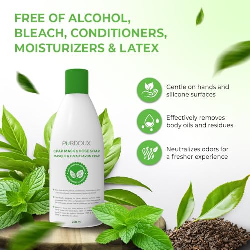 CPAP Mask & Hose Soap (Pack of 3 Bottles x 250mL) Green Tea Mint Scent