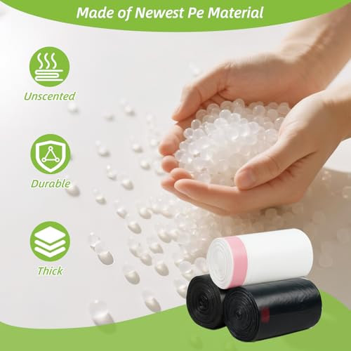 MakMeFre 13gal Drawstring Tall Trash Bags 100ct 60x70cm Scented Heavy Duty