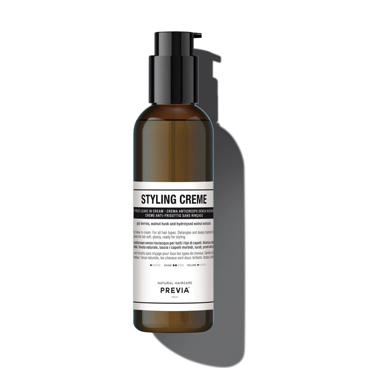 PREVIA Anti Frizz Leave-In Creme A Vegan Frizz-Control Styling Cream for All Hair Types with Apricot Extract A
