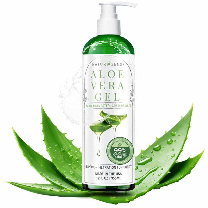 99% Organic Aloe Vera Gel for Face, Skin & Hair A Cold Pressed, Unscented