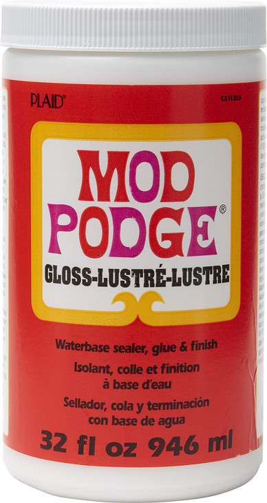 Mod Podge Gloss Sealer, Glue & Finish: All-in-One Craft Solution- Quick Dry, Easy Clean, for Wood, Paper, Fabric &