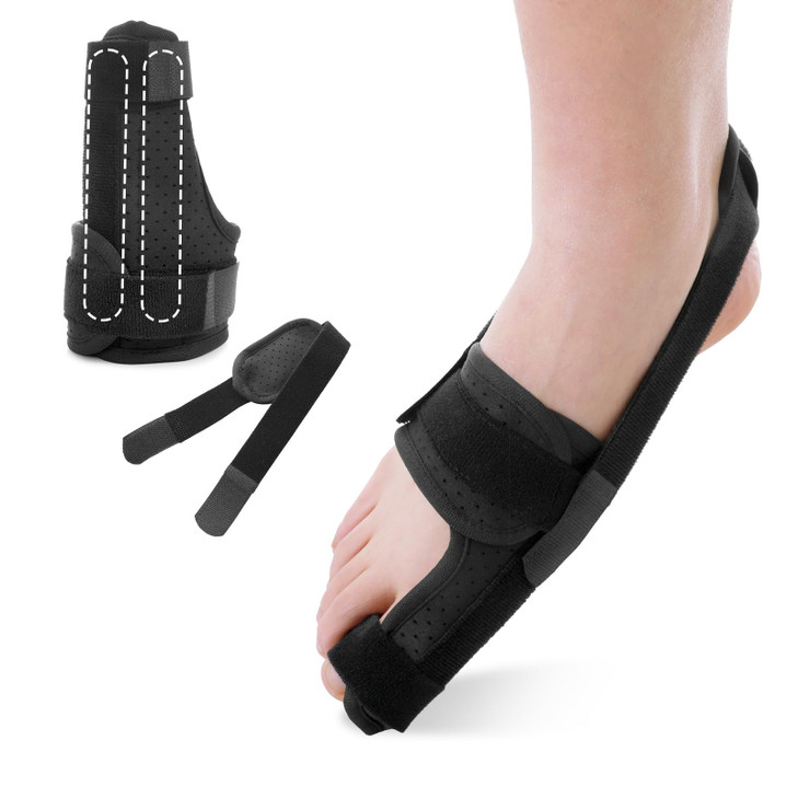 Chonario Broken Big Toe Splint, Turf Toe Brace with 2 Metal Plates - Right