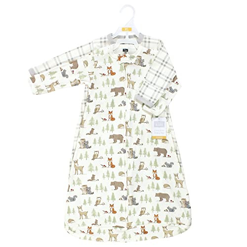 Hudson Baby Unisex Baby Cotton Long-Sleeve Wearable Sleeping Bag, Sack, Blanket, Forest Animals, 3-9 Months