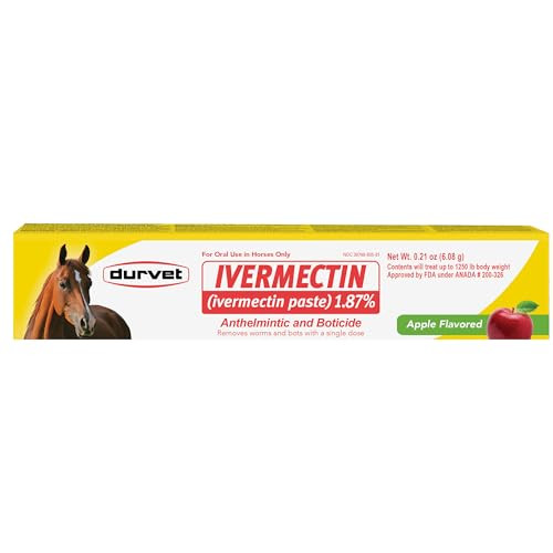 Ivermectin Paste Dewormer - 6.08g dose 1.87%-Apple flavored