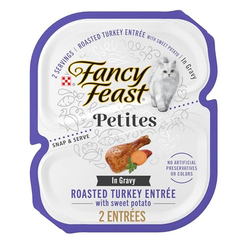 Purina Fancy Feast Petites With Roasted Turkey Entrée with Sweet Potato in Gravy Gourmet Wet Cat Food - (Pack of 12)
