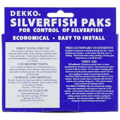 Silverfish Elimination Kit: Effective Pest Control with 24 Silverfish Paks in 1 Box | Eco-Friendly Formula | Premium