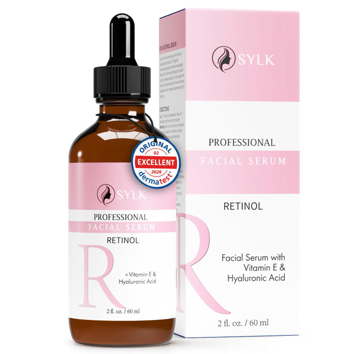 Sylk Retinol Serum for Face with Hyaluronic Acid & Vitamin E & A - Anti Aging, Fine Lines, Wrinkles, Resurfacing, Acne