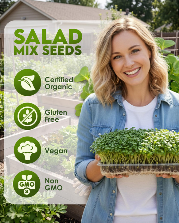 Nature Jim's Sprouts Salad Mix A Broccoli, Alfalfa, Clover, Radish, 1lb