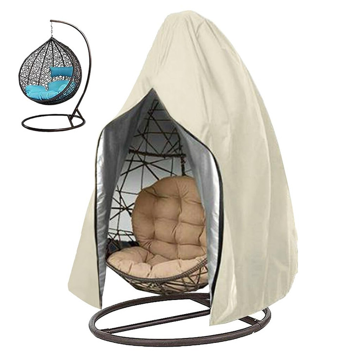 Oslimea Patio Egg Chair Cover Waterproof, Beige, 75"H x 45"W