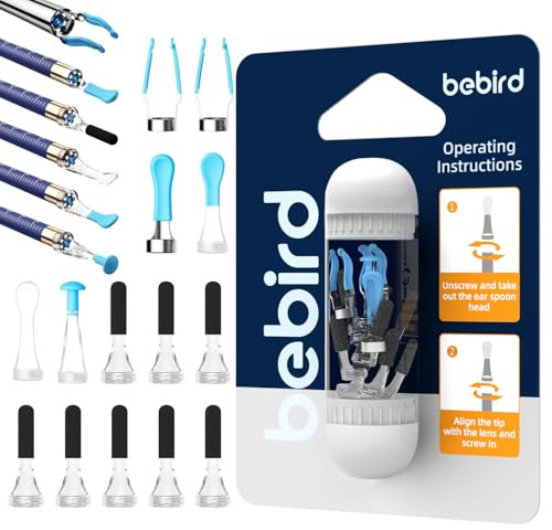 Bebird Original Ear Camera Replacement Tips, 14pcs Waterproof Silicone Ear Spoon Accessories Compatible with Bebird