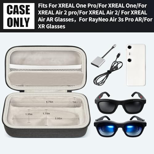 casmilee Hard AR Glasses Case for XREAL One Pro and Air 2 Pro
