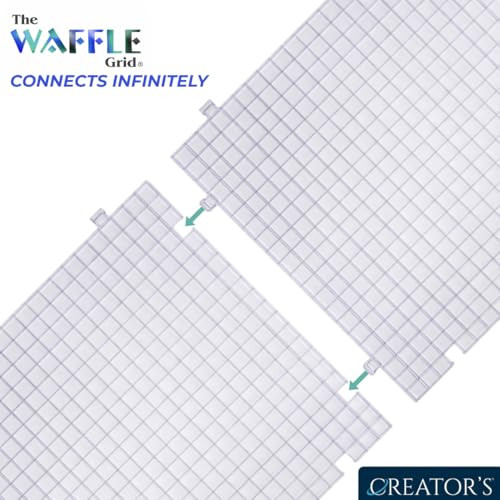 Creator's Waffle Grid 1-Pack - Stained Glass Cutting Mat - The Original Multi-Use Modular Grid System - Solid Bottom -