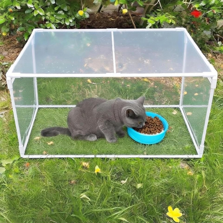 FITHUGOO Large Outdoor Cat House, Weatherproof cat House for Outdoor Cats, Durable and Cold-Proof and Windproof
