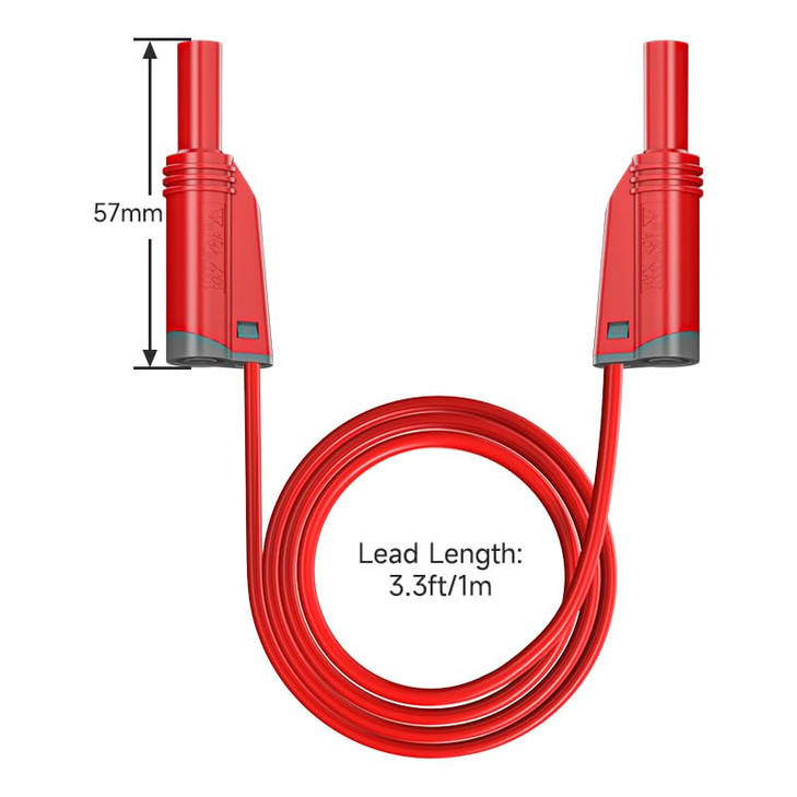 Goupchn 5PCS 4mm Safety Shrouded Banana Plug Silicone Test Leads