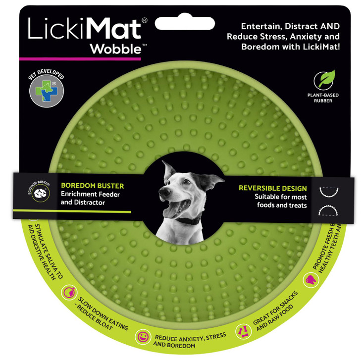 LickiMat Wobble, Dog Slow Feeder Bowl Lick Mat, Boredom Anxiety Reducer; Perfect for Food, Treats, Yogurt, or Peanut