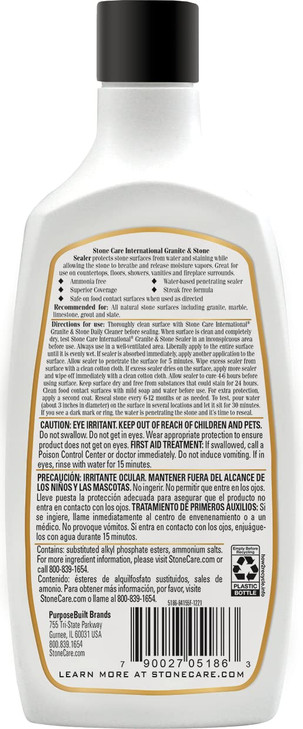 Stone Care International Granite Stone Sealer - 16 Ounce - for Granite Marble Soapstone Quartz Quartzite Slate