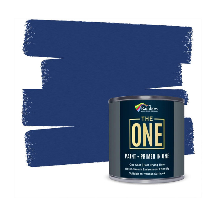 THE ONE All-In-One Paint & Primer - Blue Matte, 8.5 Fl Oz/250ml Sample | 1 Coat Formula | Easy Indoor & Outdoor