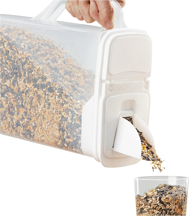 Buddeez Pet Food Storage Container 8 Quart Capacity Bird Seed Container