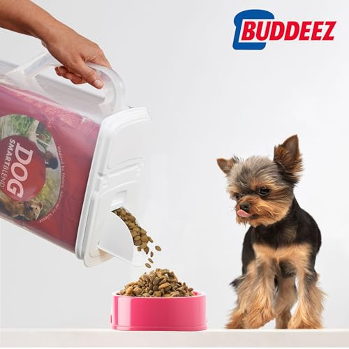 Buddeez Pet Food Storage Container 8 Quart Capacity Bird Seed Container