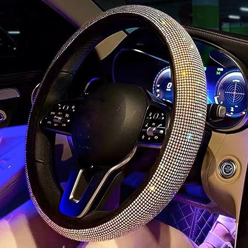 Car Bling Steering Wheel Cover for Women, Colorful Rhinestone Accessories