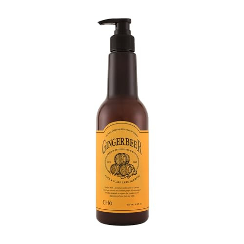 CH6 Ginger Beer Hair & Scalp Care Shampoo - for hair loss | Recover Damaged Scalp, Rich with German Beer Yeast for
