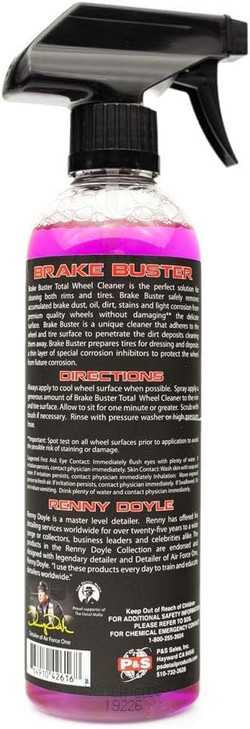 P&S Professional Detail Products - Brake Buster Wheel Cleaner - Non Acid, Removes Brake Dust, Oil, Dirt, Light