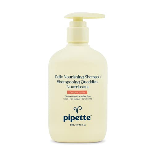 Pipette Daily Nourishing Shampoo - Tear Free Shampoo for Kids, Adds Moisture, 100% Plant-Derived Squalane and Quinoa,