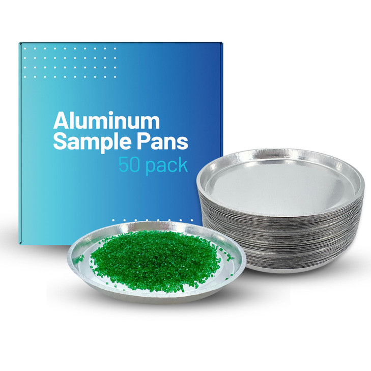 Aluminum Sample Pans for Moisture Analyzer, 90mm Round Foil Trays, 50 Pack